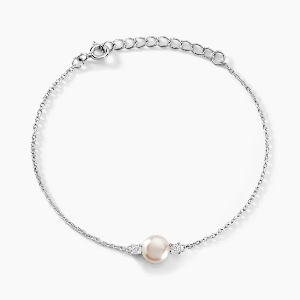 Bracelet Sari Argent Blanc Perle De Culture Et Oxyde De Zirconium|Marc Orian Hot
