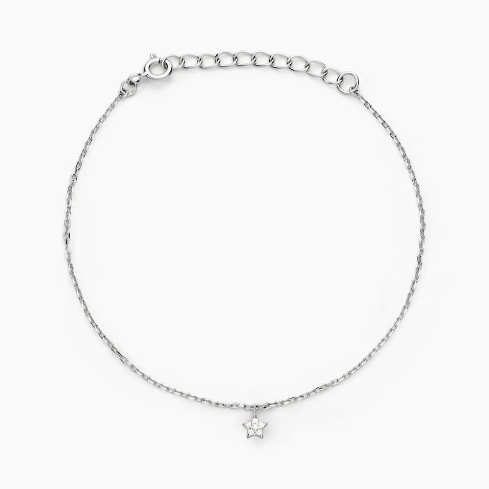Bracelet Saya Argent Blanc Oxyde De Zirconium