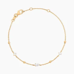Bracelet Scintillante Plaqué Or Jaune Oxyde De Zirconium|Marc Orian Best