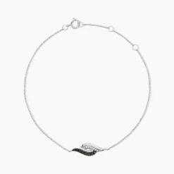 Bracelet Sculptural Or Blanc Diamant