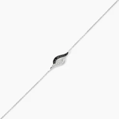 Bracelet Sculptural Or Blanc Diamant