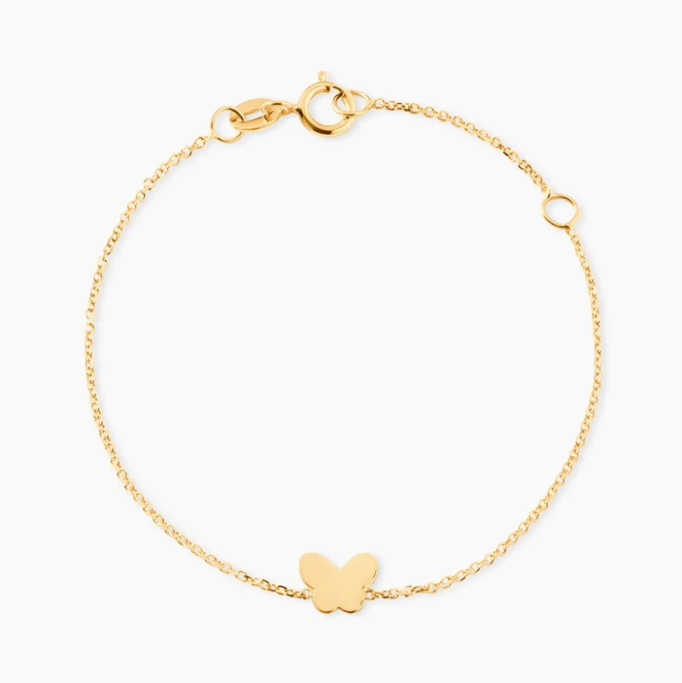 Bracelet Shaida Papillon Or Jaune