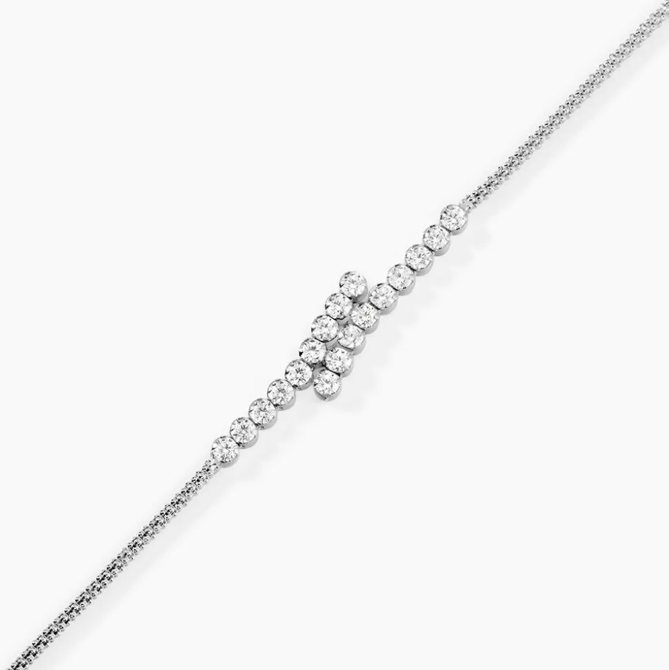 Bracelet Shirley Argent Blanc Oxyde De Zirconium