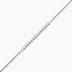 Bracelet Sidney Argent Blanc Oxyde De Zirconium Et Olivine