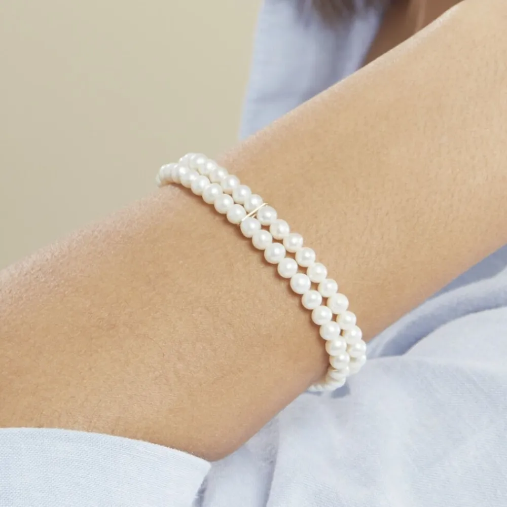 Bracelet Silene 2 Rangs Or Jaune Perle De Culture|Marc Orian Sale