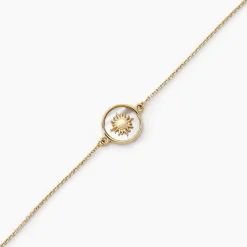 Bracelet Soleil Eternel Or Jaune Nacre