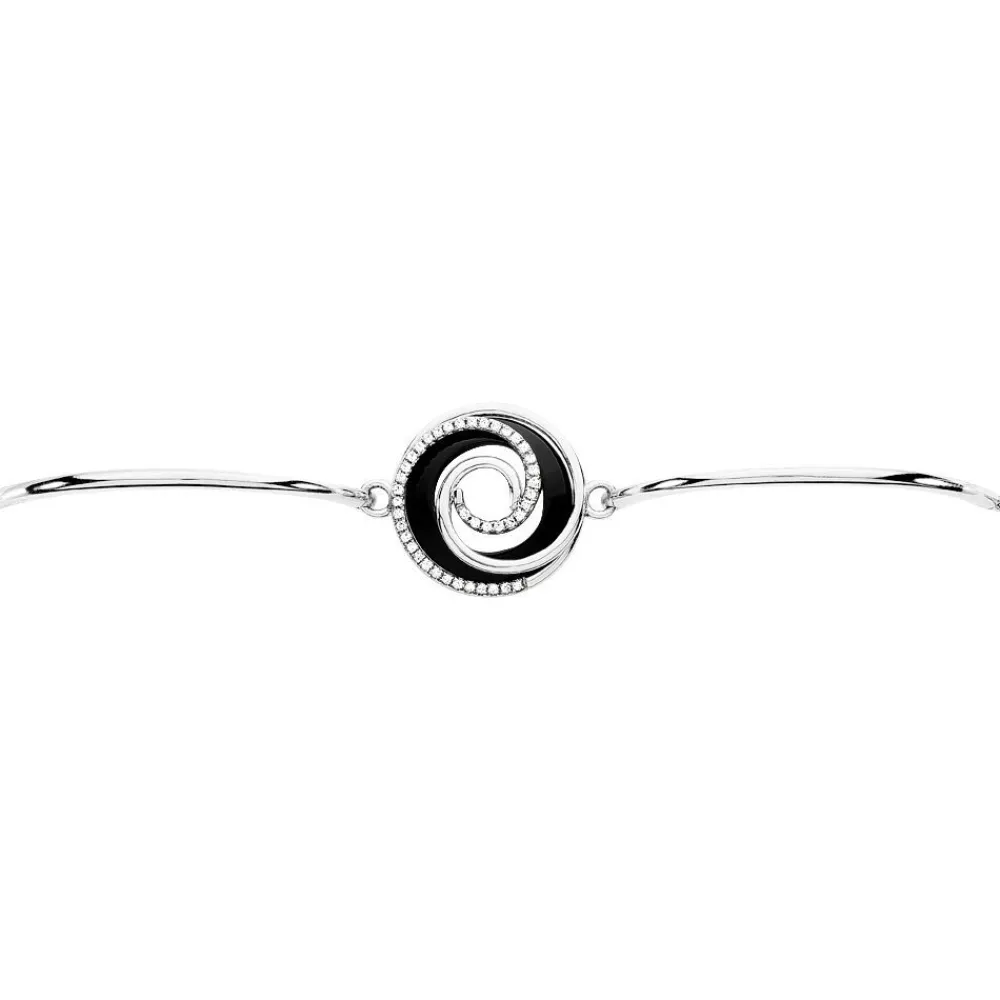 Bracelet Spirale Cera Argent Blanc Céramique Et Oxyde De Zirconium|Marc Orian Clearance