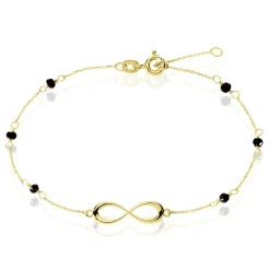 Bracelet Spya Infini Or Jaune Spinelle