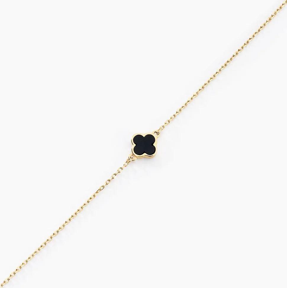 Bracelet Stellya Or Jaune Onyx