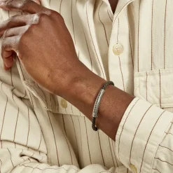 Bracelet Steph Acier Blanc Oxyde Noir|Marc Orian Clearance