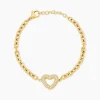 Bracelet Sydnee Acier Jaune Cristal