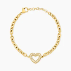 Bracelet Sydnee Acier Jaune Cristal