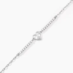 Bracelet Syliana Argent Blanc Oxyde De Zirconium