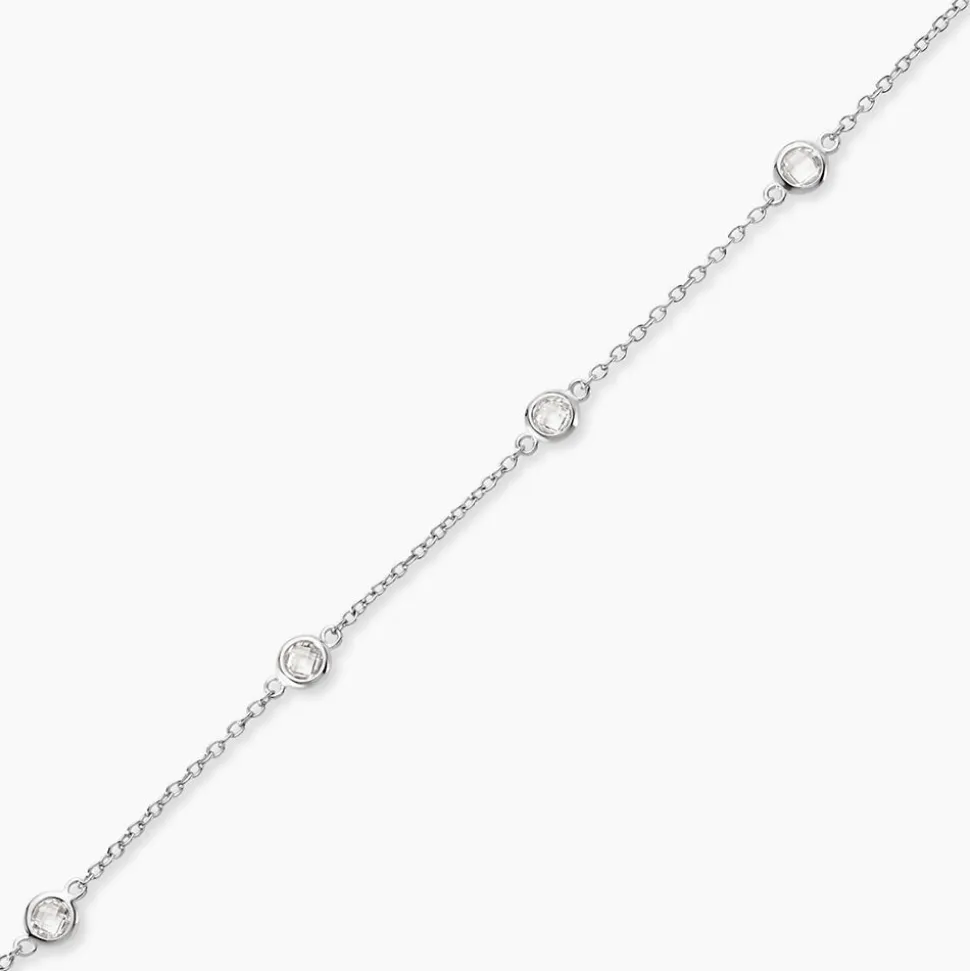 Bracelet Sylvette Argent Blanc Oxyde De Zirconium