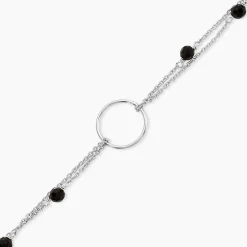 Bracelet Tamar Argent Blanc Pierre De Synthese