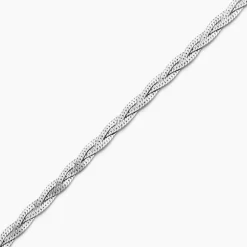 Bracelet Tissia Argent Blanc