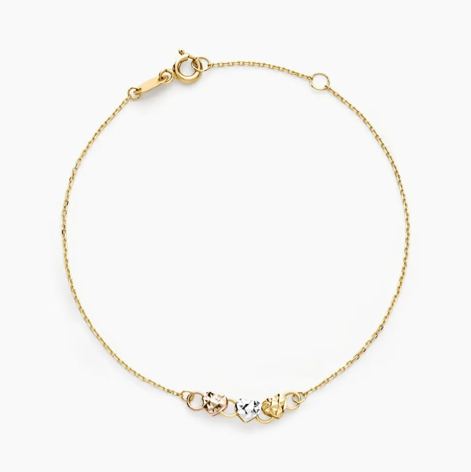 Bracelet Tricolore Or Jaune
