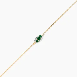Bracelet Trinitie Or Jaune Emeraude Diamant|Marc Orian