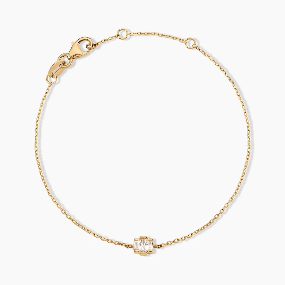 Bracelet Valentyne Plaque Or Jaune Oxyde De Zirconium|Marc Orian Outlet