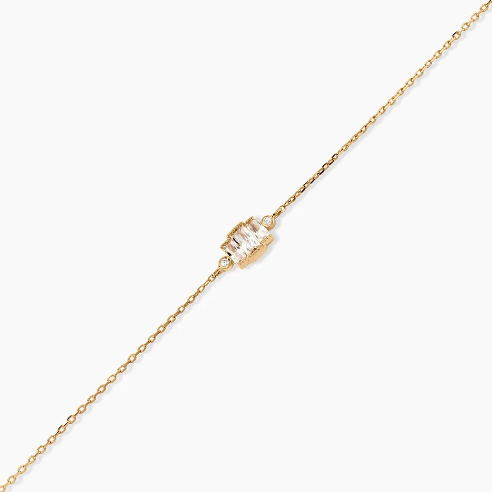 Bracelet Valentyne Plaque Or Jaune Oxyde De Zirconium|Marc Orian Clearance