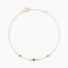 Bracelet Valora Or Jaune Rhodolite Oxyde De Zirconium