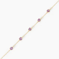 Bracelet Veasna Or Jaune Améthyste