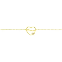 Bracelet Verohanta Or Jaune Oxyde De Zirconium