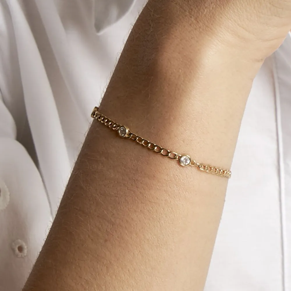 Bracelet Vienne Or Jaune Oxyde De Zirconium|Marc Orian