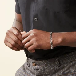 Bracelet Vivian Maille Alternee 1/3 Argent Blanc