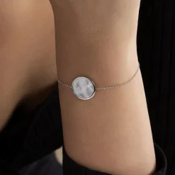 Bracelet Zealie Argent Blanc Nacre