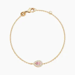 Bracelet Zihna Plaqué Or Jaune Pierre De Synthèse Oxyde|Marc Orian New