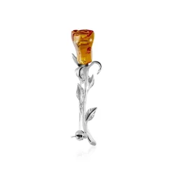 Broche Argent Blanc Jorane Ambre|Marc Orian Online