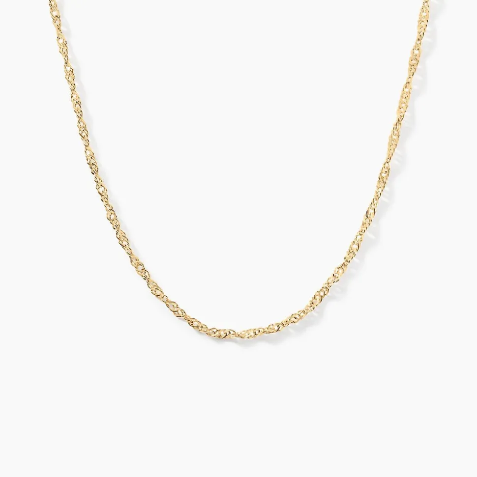 Chaîne Abbygail Maille Singapour Or Jaune
