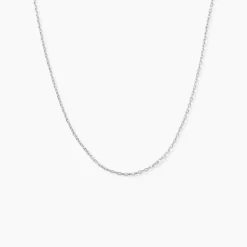 Chaîne Claudine Maille Forçat Argent Blanc