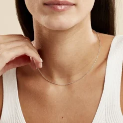 Chaîne Claudine Maille Forçat Argent Blanc