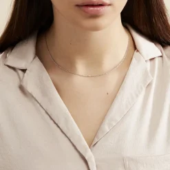 Chaîne Claudine Maille Forçat Argent Blanc