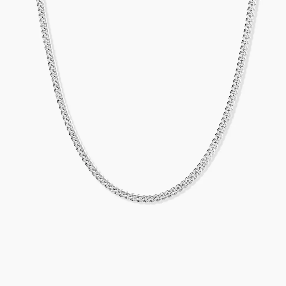 Chaîne Clementine Argent Blanc