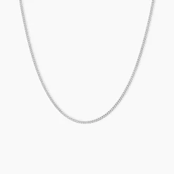 Chaîne Clementine Argent Blanc