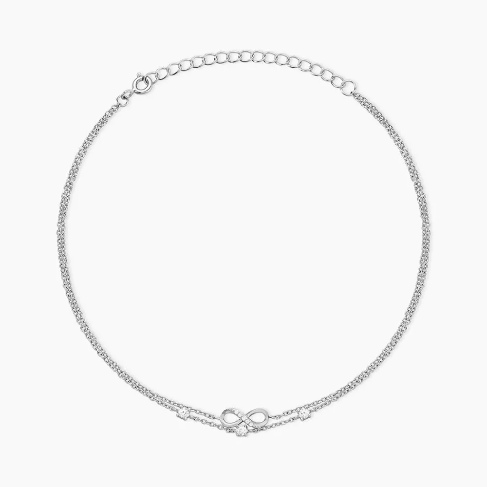 Chaîne De Cheville Aurelio Argent Blanc Oxyde De Zirconium|Marc Orian Sale