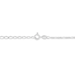Chaîne De Cheville Cleona Maille Alternee 1/3 Argent Blanc|Marc Orian New
