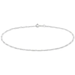 Chaîne De Cheville Cleona Maille Alternee 1/3 Argent Blanc|Marc Orian New