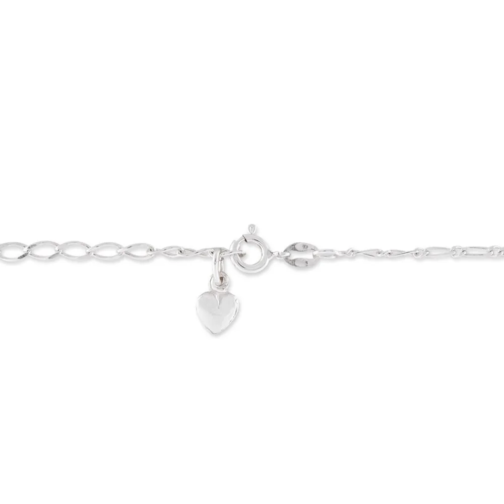 Chaîne De Cheville Laurelyn Maille Alternee 1/1 Argent Blanc|Marc Orian