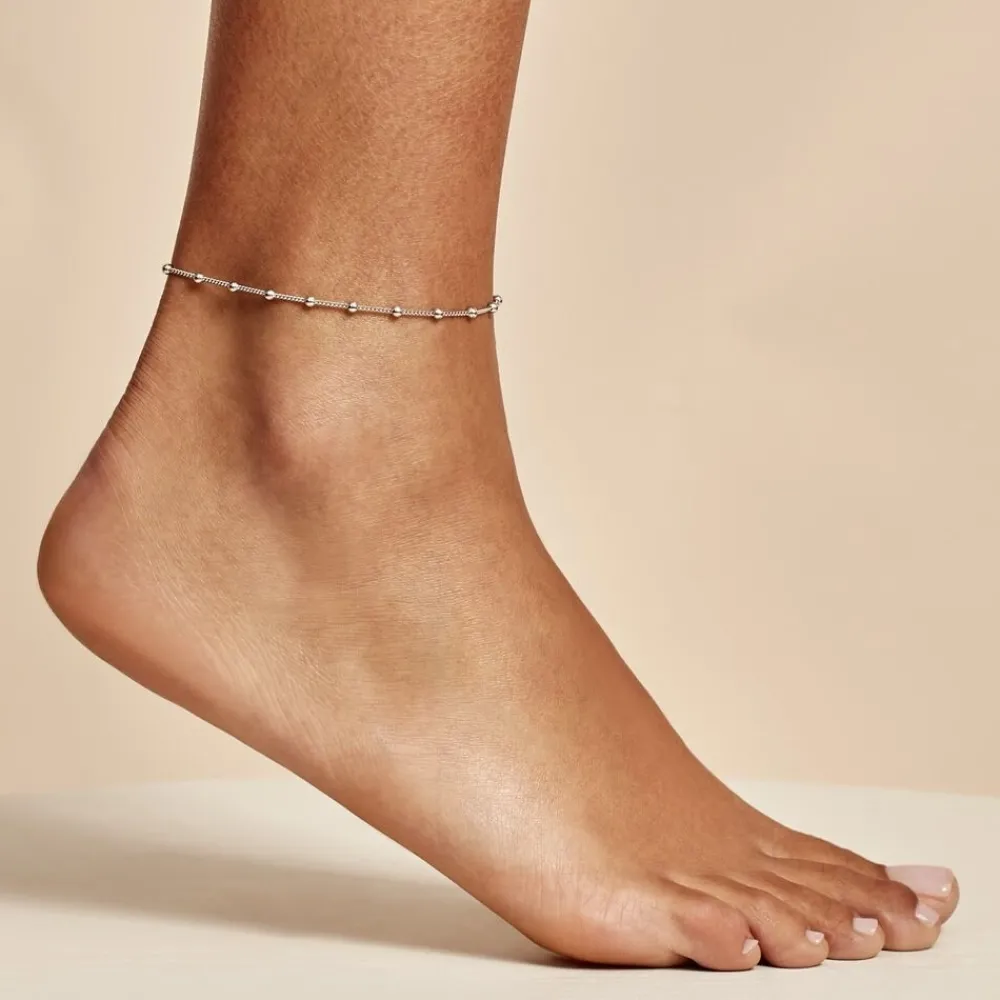 Chaîne De Cheville Minia Argent Blanc|Marc Orian Discount