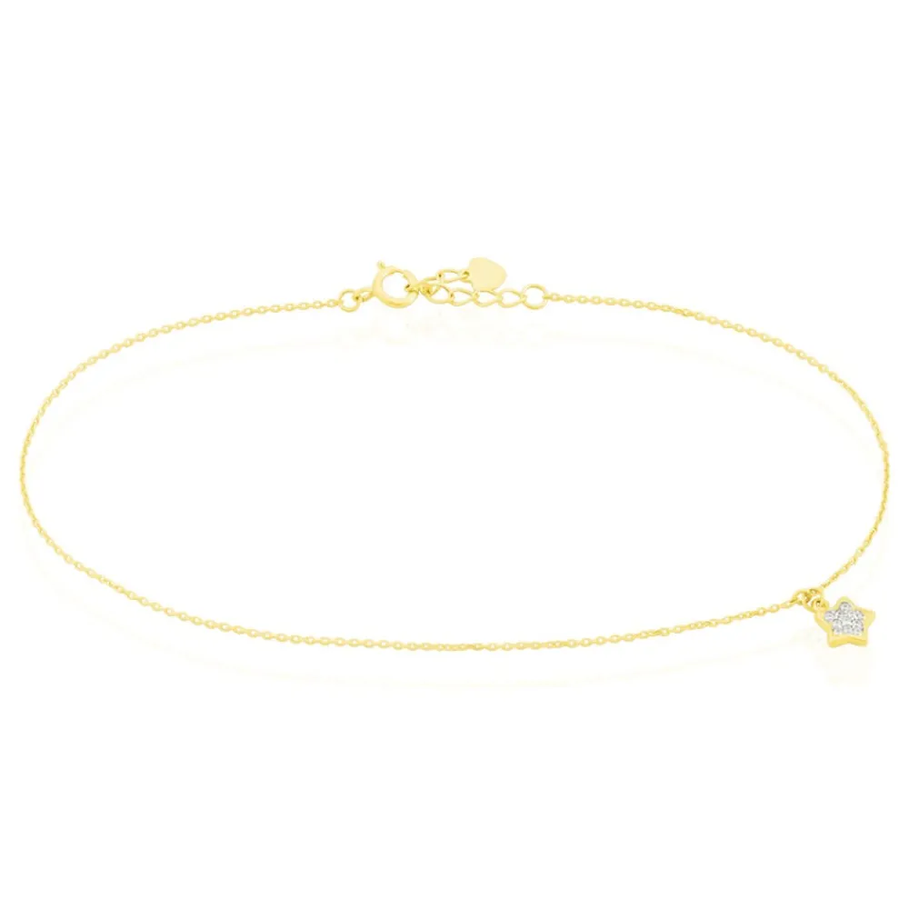 Chaîne De Cheville Valentiane Or Jaune Oxyde De Zirconium|Marc Orian New