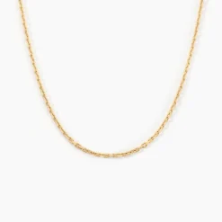 Chaîne Faneliaae Maille Forçat Diamantée Or Jaune