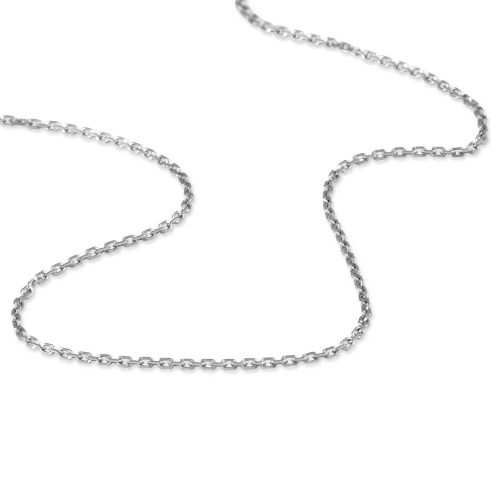 Chaîne Igoa Maille Forçat Diamantee Or Blanc|Marc Orian