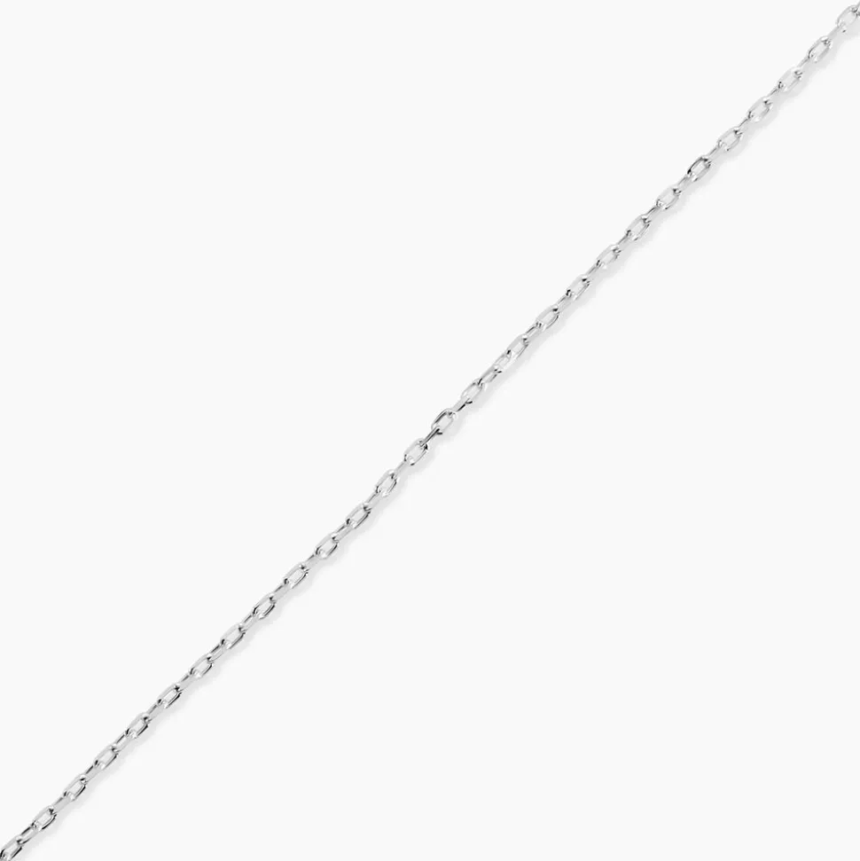 Chaîne Igoa Maille Forçat Diamantee Or Blanc