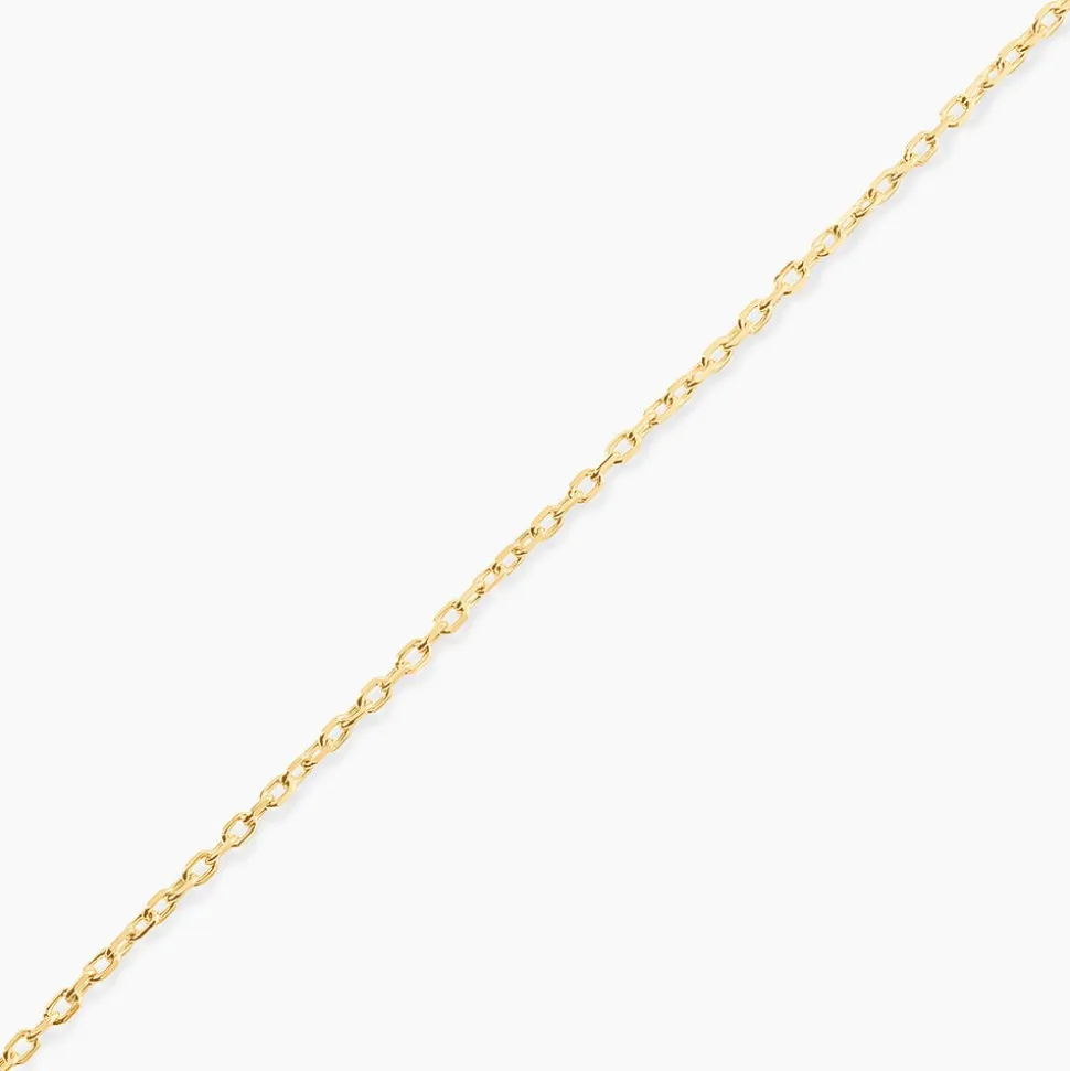 Chaîne Igoa Maille Forçat Diamantee Or Jaune