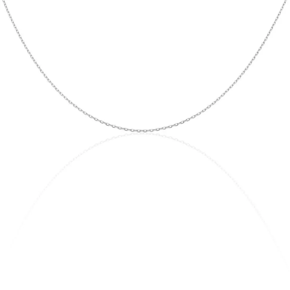 Chaîne Igoa Maille Forçat Diamantee Or Blanc