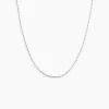 Chaîne Igoa Maille Forçat Diamantee Or Blanc